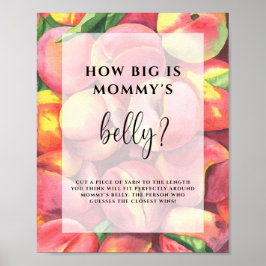 Póster Melocotones - qué grande es la barriga de mamá car