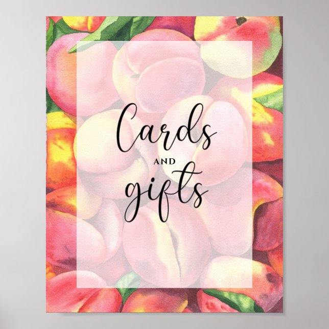 Póster Melocotones - tarjetas y regalos poster de ducha p (Frente)