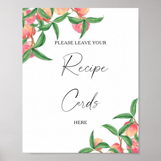 Póster Melocotones - Tu receta aquí (Frente)