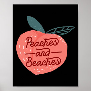 Póster Melocotones Y Playas De Fruta Dulce