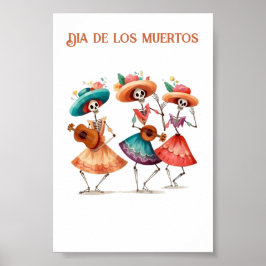 Póster Melodía de los Muertos Bailando, personalizada