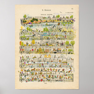 Póster melodías felices