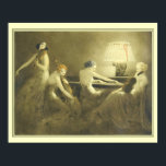 Póster "Melody Hour" Art Deco Print by Louis Icart<br><div class="desc">Art Deco Print "Melody Hour" by Louis Icart Features Four Women Musicians Cast in Light.</div>