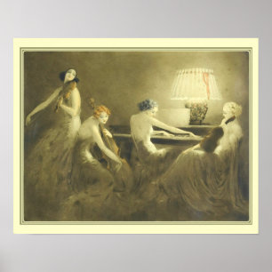 Póster "Melody Hour" Art Deco Print by Louis Icart