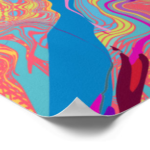 PÓSTER MELTED BEZIER GLITCH VERTICAL 02
