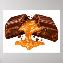 Póster Melting Caramel Chocolate Poster