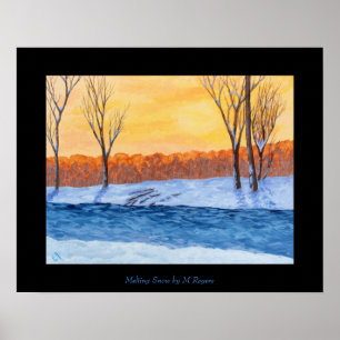 Póster Melting Snow Art Print