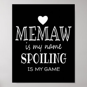 Póster Memaw Es Mi Nombre Abuela Especial