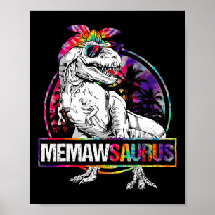 Póster Memawsaurus Dinosaurio Memaw Saurio Familia Combin