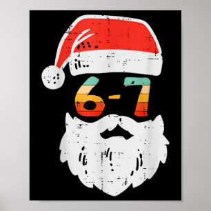 Póster Meme 67 Santa Xmas Seis Siete Navidad Adolescentes