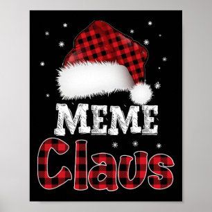 Póster Meme Claus Navidades Partido de la Familia Red Pla