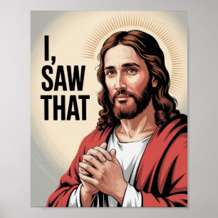 Póster Meme Cristiano de Jesús Jesús Divertido Vi Eso