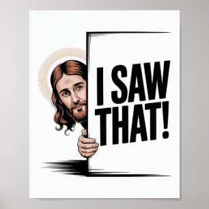 Póster Meme cristiano de Jesús   Jesús humorístico Vi Eso