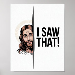 Póster Meme cristiano de Jesús   Jesús humorístico Vi Eso