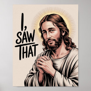 Póster Meme cristiano de Jesús   Jesús humorístico Vi Eso