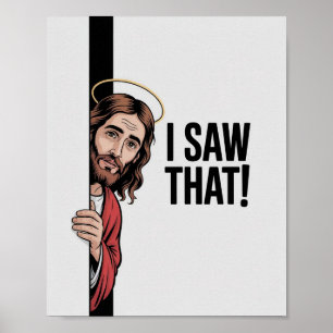 Póster Meme cristiano de Jesús Jesús humorístico Vi Eso