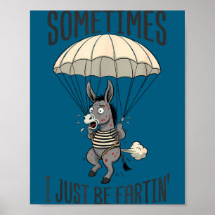 Póster Meme de burro que a veces se tira pedos