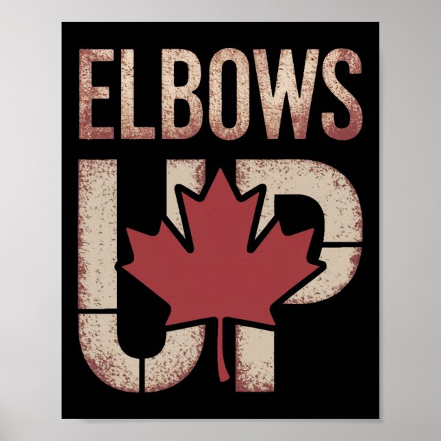 Póster Meme de Canadá con codos arriba  (Frente)