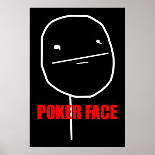 Póster Meme de cara de póquer