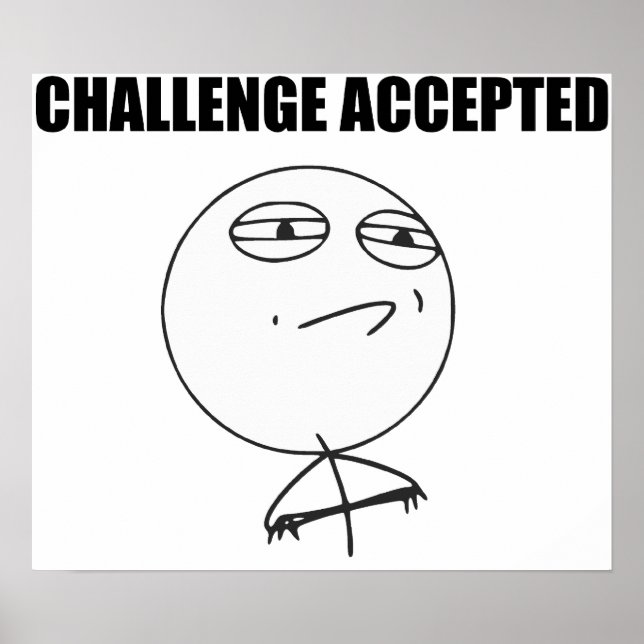 Póster Meme de cómic de Rage Face (Frente)