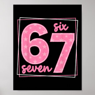 Póster Meme de cumpleaños divertido número 67 67