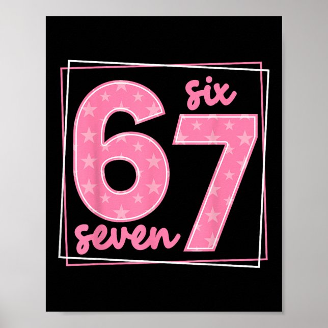 Póster Meme de cumpleaños divertido número 67 67  (Frente)