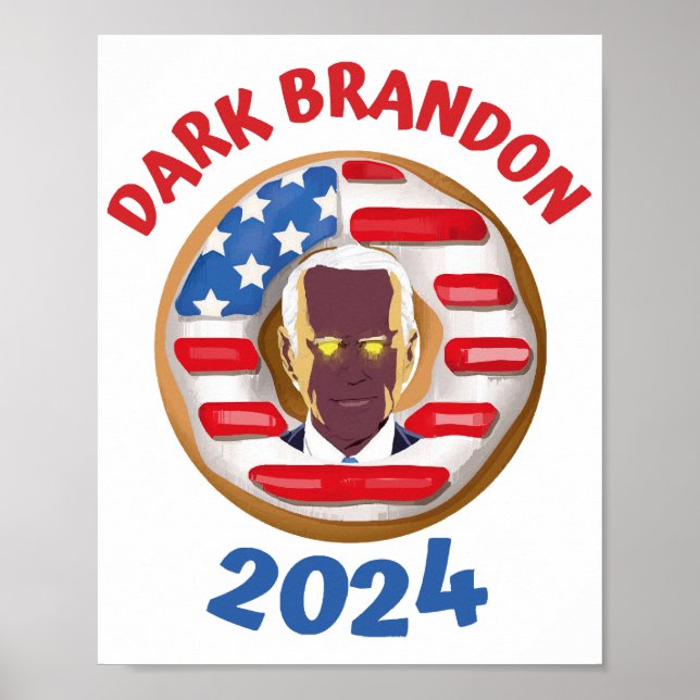 Póster Meme de Dark Brandon t shirt joe Biden 2024 (Frente)