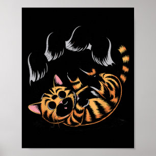 Póster Meme de gato fantasma divertido Halloween Soky Kit