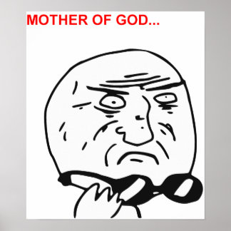 Póster Meme de historietas de la Madre de Dios