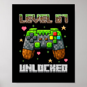Póster Meme de la escuela de juegos desbloqueada nivel 67