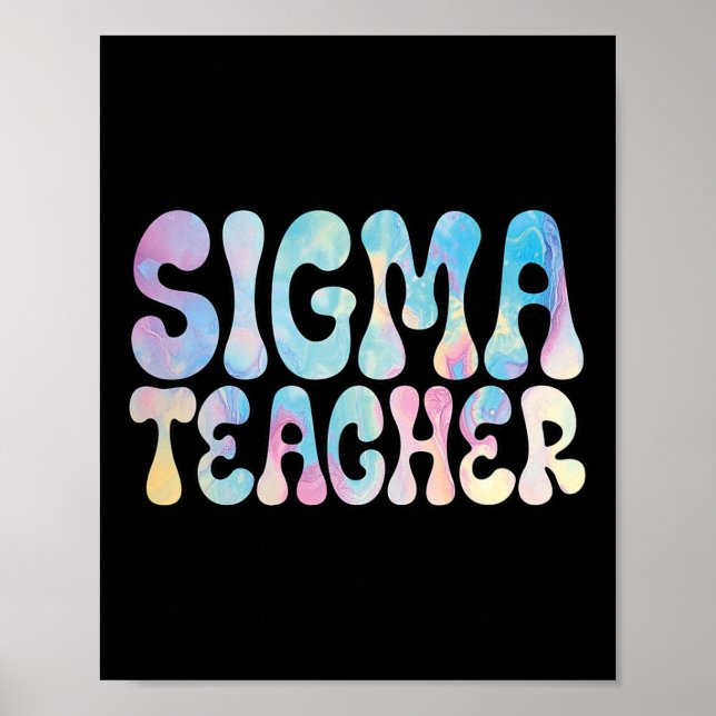 Póster Meme de la profesora Sigma de regreso a la escuela (Frente)