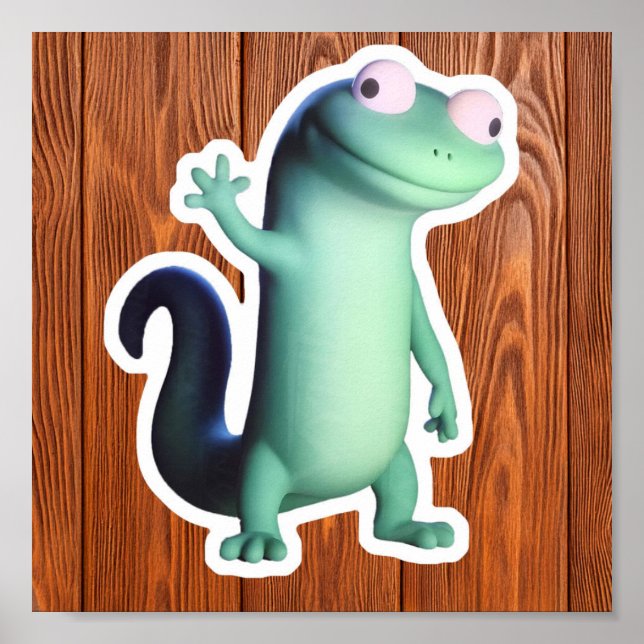Póster Meme de lagartija lizard (Frente)