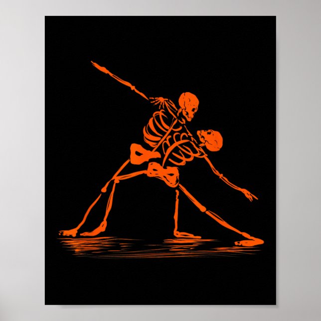 Póster Meme de los Esquetes de Baile de Spooky Octubre (Frente)