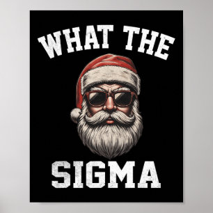 Póster Meme de los Navidades de Sigma Santa Funny Xmas Ri