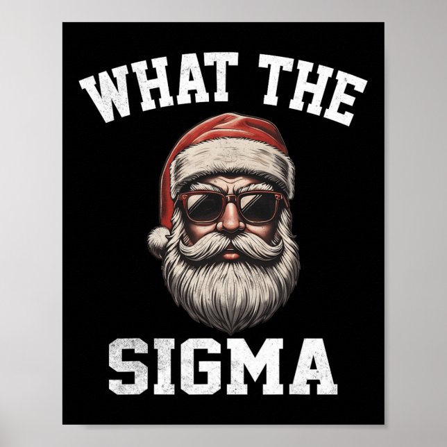Póster Meme de los Navidades de Sigma Santa Funny Xmas Ri (Frente)