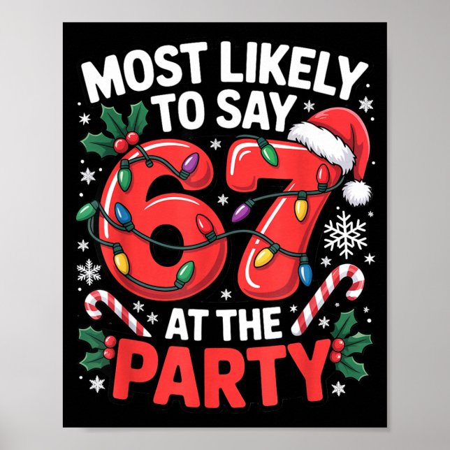Póster Meme de Navidad de la Generación Z para el más pro (Frente)