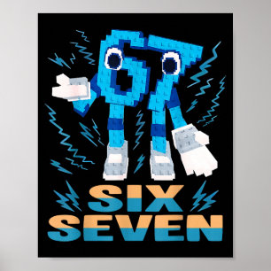 Póster Meme de niños 67 Seis Siete 6 7 Brainrot italiano