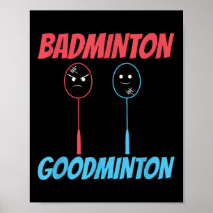 Póster Meme de raqueta de Goodminton de bádminton