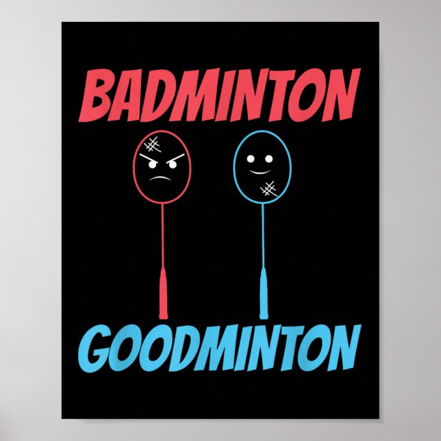 Póster Meme de raqueta de Goodminton de bádminton (Frente)