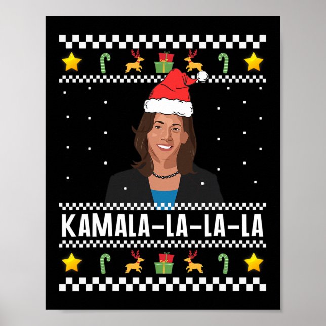 Póster Meme de suéter para Navidades de Santa Ugly (Frente)
