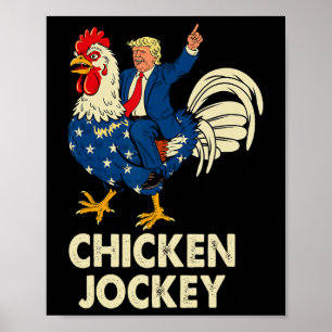 Póster Meme de Trump sobre el ajedrez de pollo para hombr