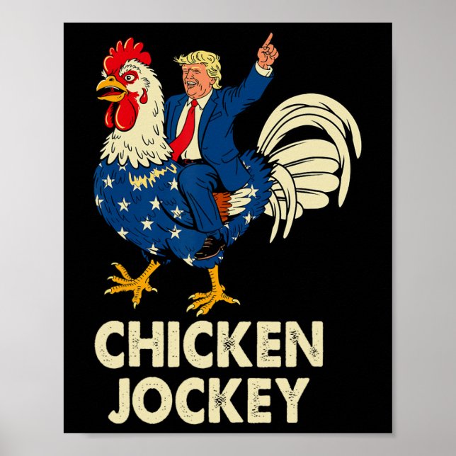 Póster Meme de Trump sobre el ajedrez de pollo para hombr (Frente)