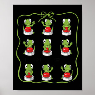 Póster Meme del botón Lizard Lizard Lizard Animal