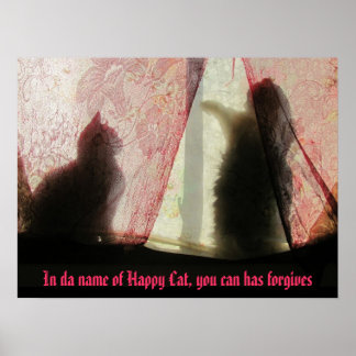 Póster Meme del cuerpo confestivo del gato