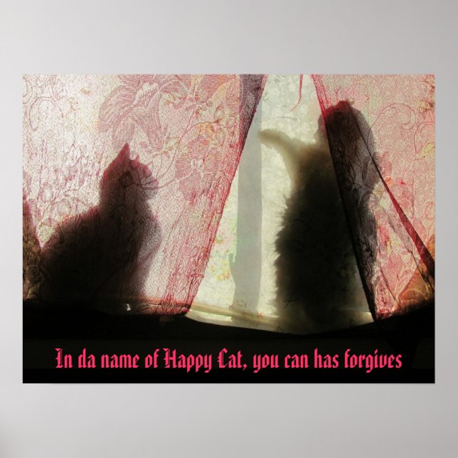 Póster Meme del cuerpo confestivo del gato (Frente)