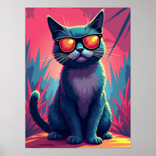 Póster Meme del gato de Guay - Trate con gafas de sol art