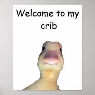 Póster Meme del Pato Divertido – “Bienvenido a Mi Casa” A