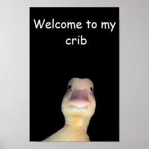 Póster Meme del Pato Divertido: Bienvenido a Mi Guarida P