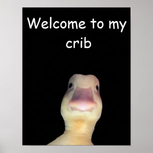 Póster Meme del Pato Divertido: Bienvenido a Mi Guarida P
