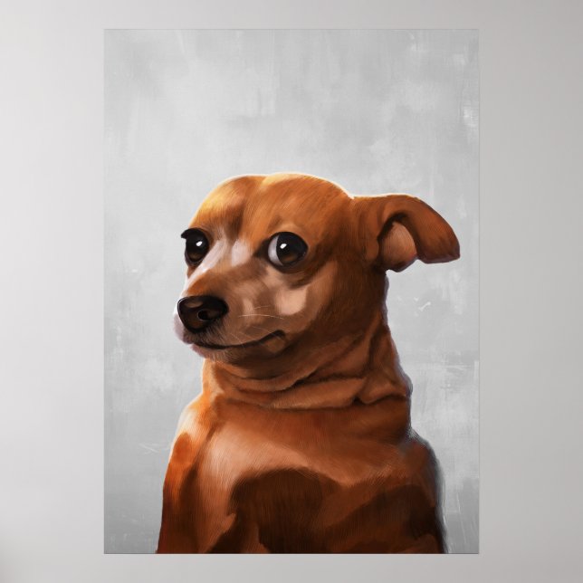 Póster Meme del perro tenso (Frente)